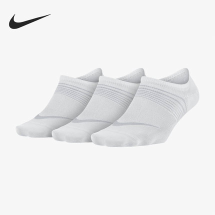 Nike/耐克正品女子透气休闲训练运动袜船袜子三双装SX5277