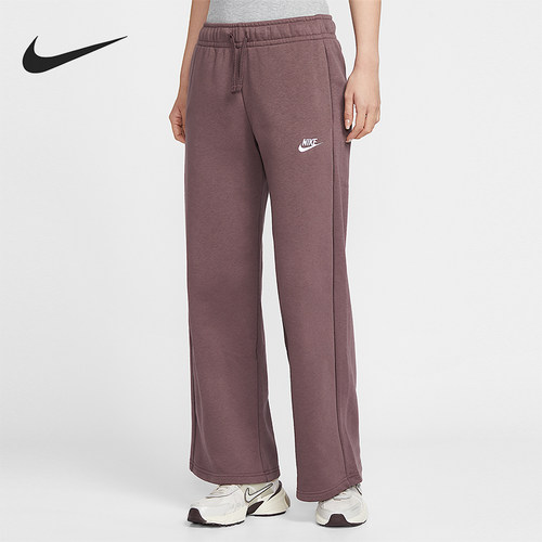 Nike/耐克正品2025冬季款女士日常针织刺绣直筒长裤FB2728-502