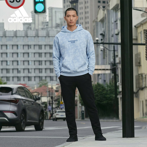 Adidas/阿迪达斯正品2025秋季款男士连帽休闲篮球卫衣KC2782