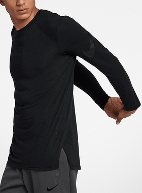 Nike/耐克正品新款男士篮球运动休闲圆领长袖T恤891602-010