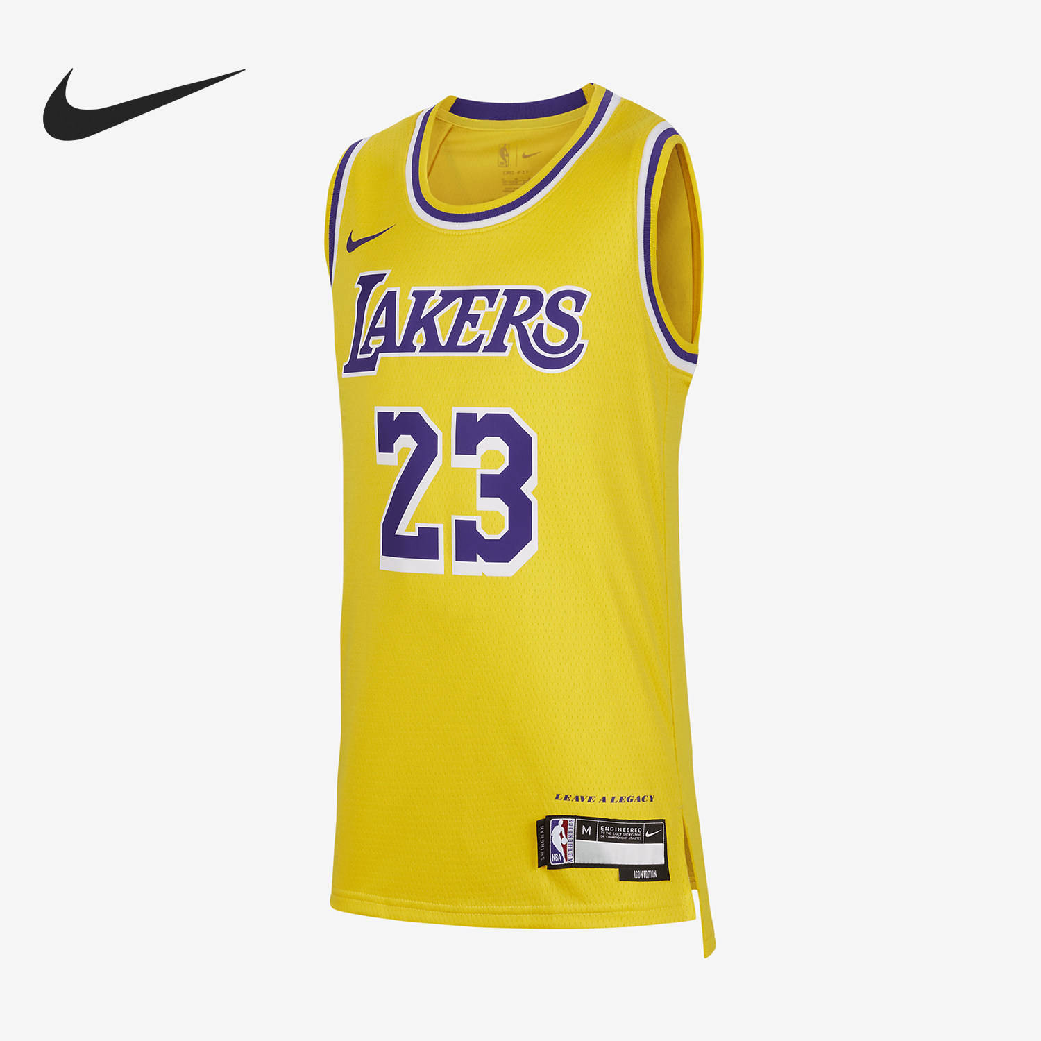 Nike/耐克官方正品夏季大童洛杉矶湖人队宽松透气球衣FZ8625-728