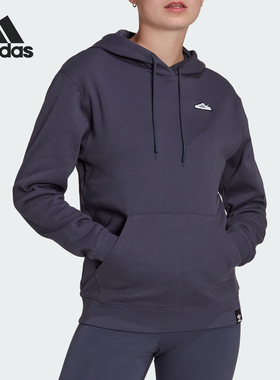 Adidas/阿迪达斯官方正品EMB HOODIE女士运动连针织帽卫衣IB5068