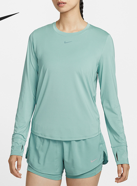 Nike/耐克正品 Dri-FIT女士运动透气训练圆领健身长袖FN2802-017