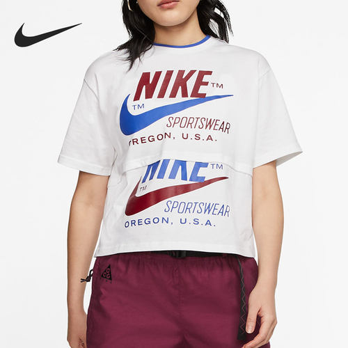 耐克女子宽松运动短袖T恤