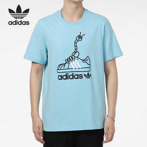 Adidas/阿迪达斯正品三叶草新款男子印花运动短袖T恤GN2156