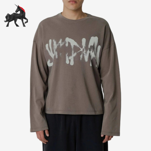 Nike/耐克正品JORDAN新款男卡其白色柔软经典长袖T恤IM7365-289