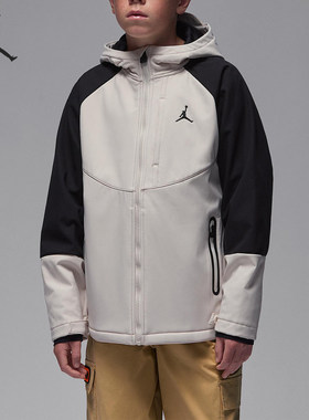 Nike/耐克正品JORDAN大童拼接连帽加绒户外外套IQ9984-200