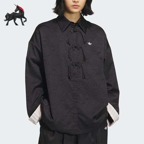 Adidas/阿迪达斯正品2025 三叶草女士新中式透气经典外套KB6407