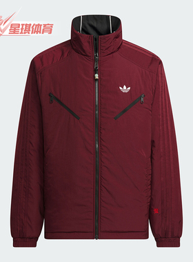 Adidas/阿迪达斯正品三叶草男士运动休闲双面穿棉服KA0821