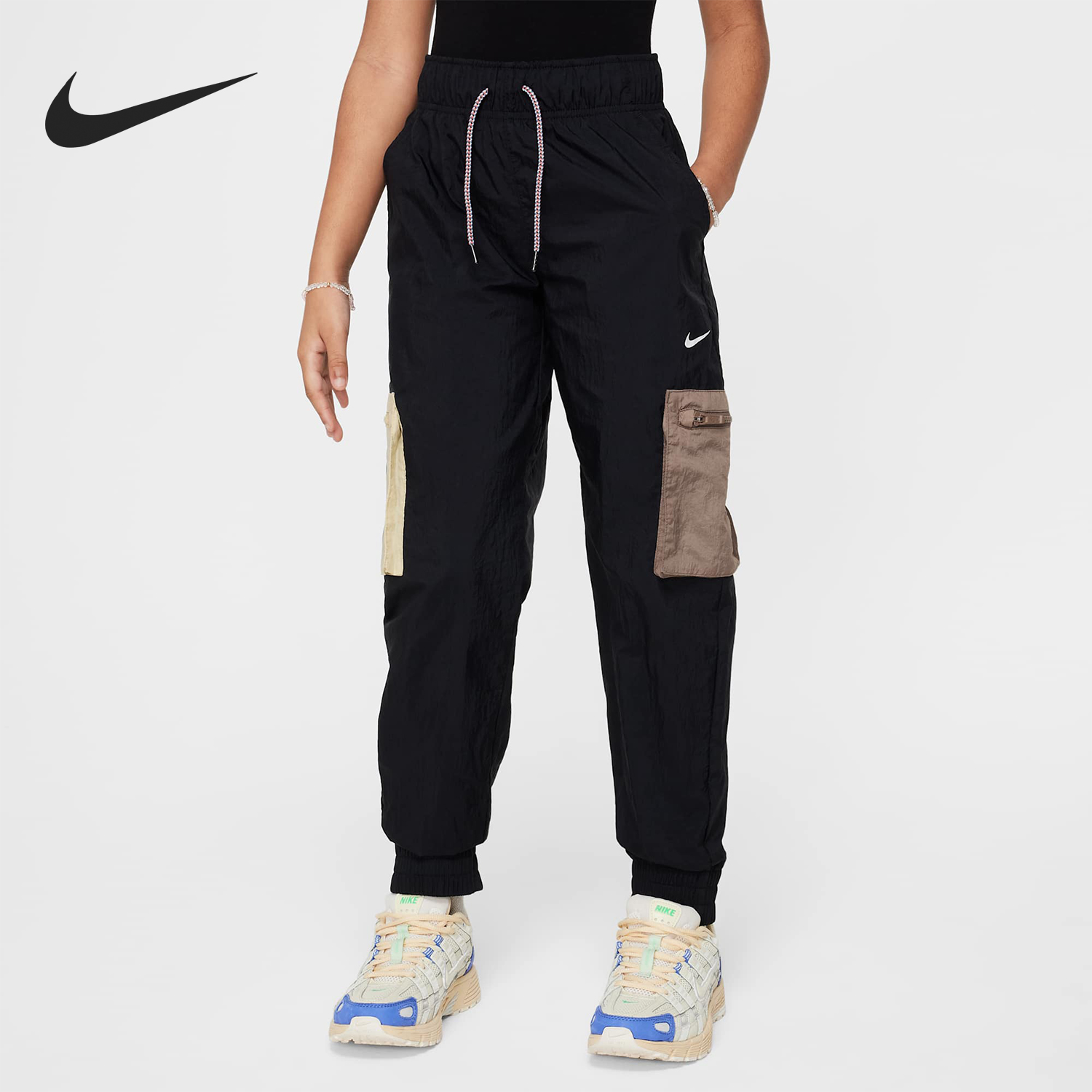 Nike/耐克正品Sportswear 大童梭织系带工装长裤HV8966-010