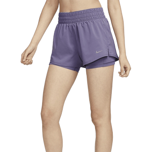 Nike/耐克官方正品Dri-FIT One女士中腰二合一透气短裤DX6013-509