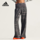 阿迪达斯正品 LOOSE Adidas P女士休闲印花宽松运动裤 JN2216