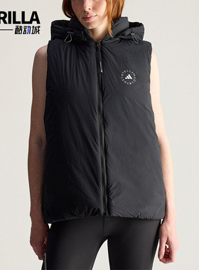 Adidas/阿迪达斯正品SMCPADEDVEST新款女经典黑色马甲棉服JW2038