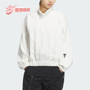 CREW女士简约短款 Adidas 卫衣JM4256 阿迪达斯正品 FUSTL