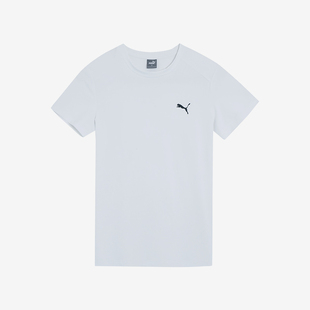 彪马官方正品 新款 Puma 夏季 女士简约舒适圆领休闲短袖 682916