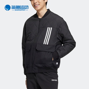 Adidas/阿迪达斯正品neo男女款休闲保暖立领棉服外套HN4775