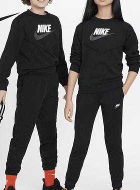 Nike/耐克官方正品Sportswear大童加绒耐穿圆领套装FD3090-010