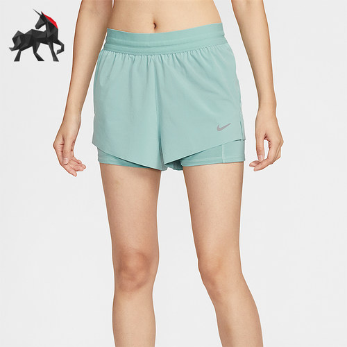 Nike/耐克正品Swift Dri-FIT女士中腰经典二合一短裤HJ5377-017