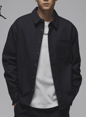 Nike/耐克官方正品JORDAN男士翻领户外刺绣纽扣衬衫FV7447-010