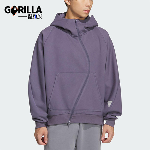 Adidas/阿迪达斯正品FOS KNIT JACKET男士针织宽松连帽外套KC0172