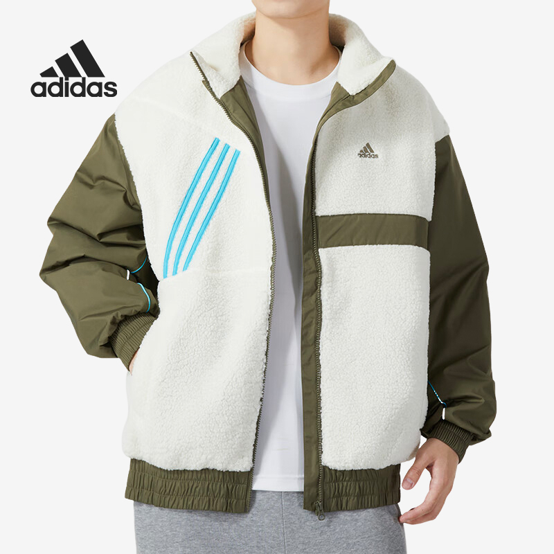 Adidas/阿迪达斯男子羊羔毛棉服