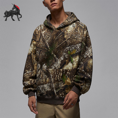 Nike/耐克正品Jordan男士运动加绒套头连帽复古卫衣HV1861-222