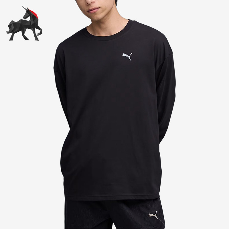Puma/彪马正品NEKO-san宽松圆领长袖T恤经典黑色运动鞋635050-01