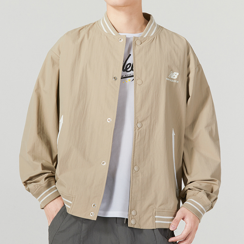 New Balance/NB正品经典男士休闲运动梭织夹克外套AMJ33362-BNN