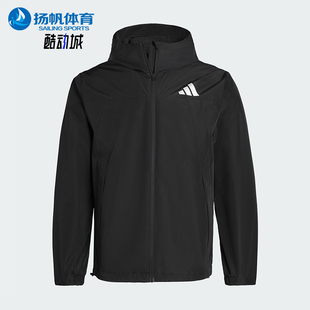 Adidas/阿迪达斯正品WOVENJACKET新款男女经典黑色夹克外套IB7052