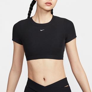 耐克正品 HF5418 2025女士低强度支撑衬垫一体式 短袖 011 经典 Nike