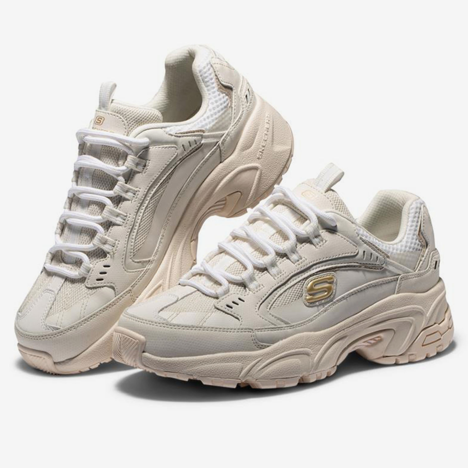 Skechers/斯凯奇正品情侣鞋厚底老爹鞋熊猫鞋男女户外休闲运动鞋