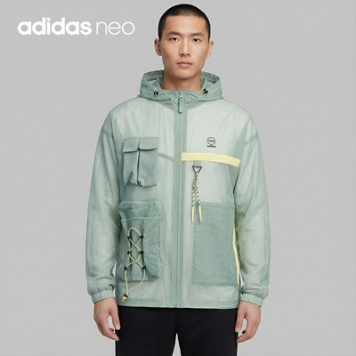 Adidas/阿迪达斯正品夏季新款工装Neo男子运动休闲夹克IA6861