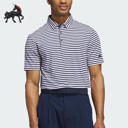 Adidas/阿迪达斯正品2025新款男士经典条纹运动翻领POLO衫JP0476