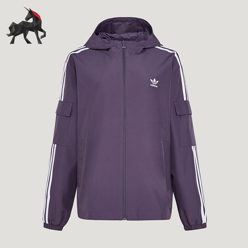 Adidas/阿迪达斯正品VR STAG JKT U男女经典连帽夹克外套KV8847