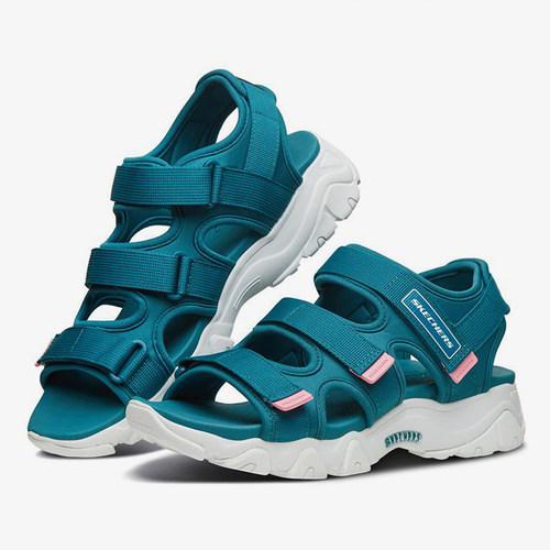 Skechers/斯凯奇正品当季女子新款时尚舒适熊猫凉鞋魔术贴沙滩鞋