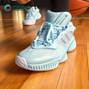 Adidas 男士 训练减震耐磨运动低帮系带篮球鞋 JH5839 阿迪达斯正品