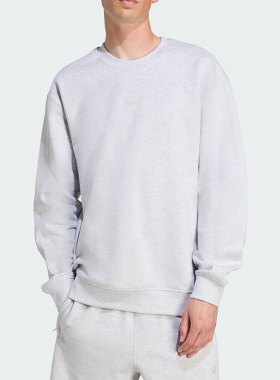 Adidas/阿迪达斯正品三叶草男士圆领毛圈布柔软宽松套头衫JW1057