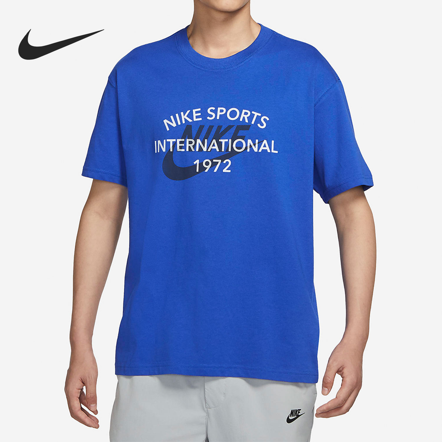 Nike/耐克正品夏季新款男子运动印花舒适短袖T恤DR8007-480