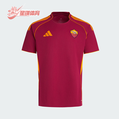 Adidas/阿迪达斯正品2025男士吸湿透气修身足球运动短袖JP4184