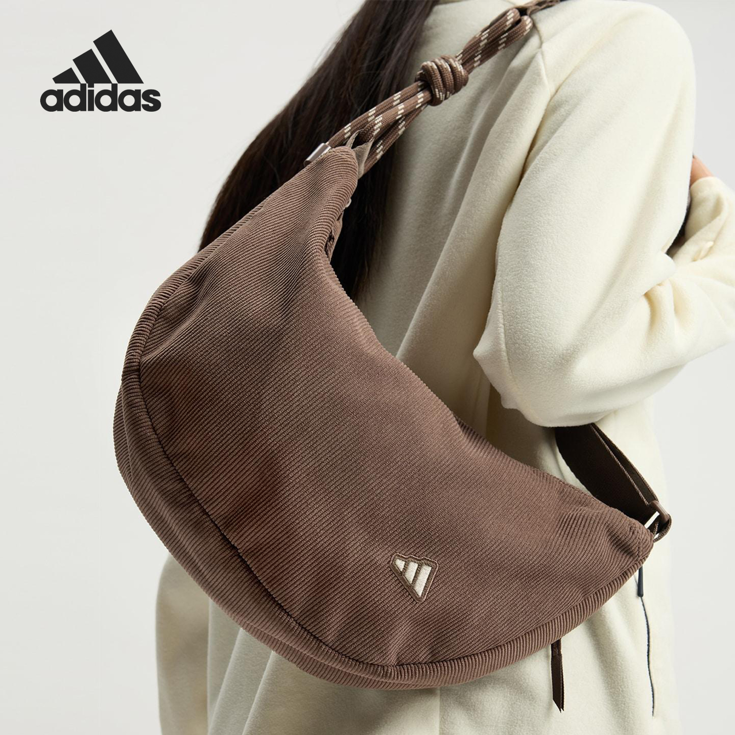 阿迪达斯男女便携收纳单肩包