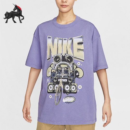 Nike/耐克正品2025夏季款女士时尚经典运动图案短袖HF9692-527