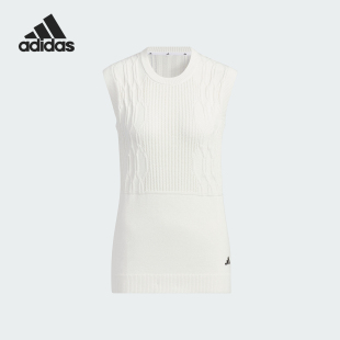 阿迪达斯官方正品 Adidas VEST女士高尔夫针织运动背心IN6613