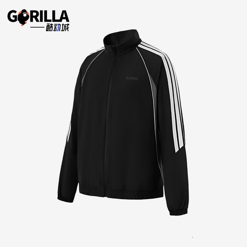 Adidas/阿迪达斯正品春秋男士运动立领轻质长袖夹克外套KB5655