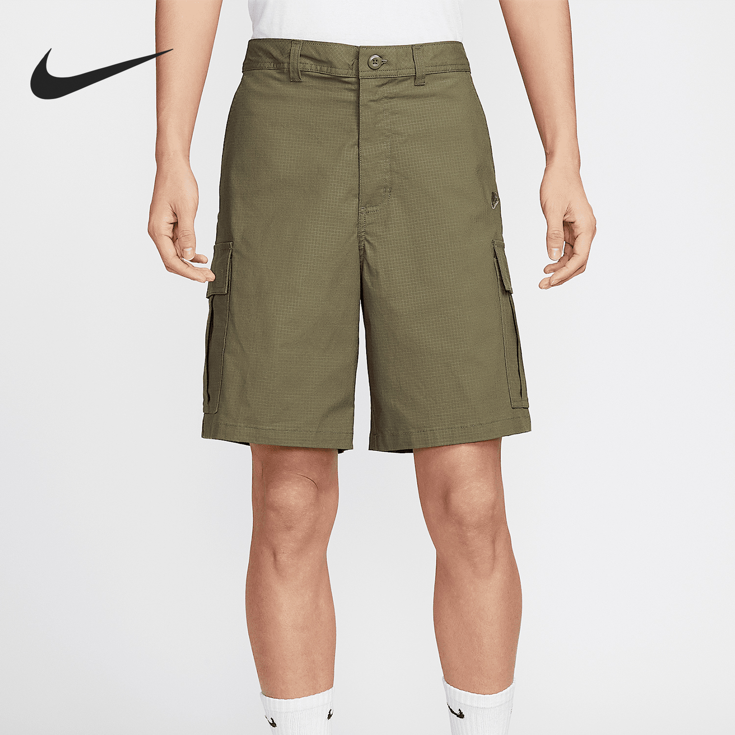 Nike/耐克正品2025 Club男士耐穿轻盈工装口袋短裤FN3518-222
