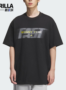 Adidas/阿迪达斯正品2025夏季款男士印花经典宽松篮球短袖KA2292