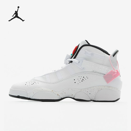Nike/耐克正品JORDAN新款儿童白色高帮泼墨经典篮球鞋323419-10