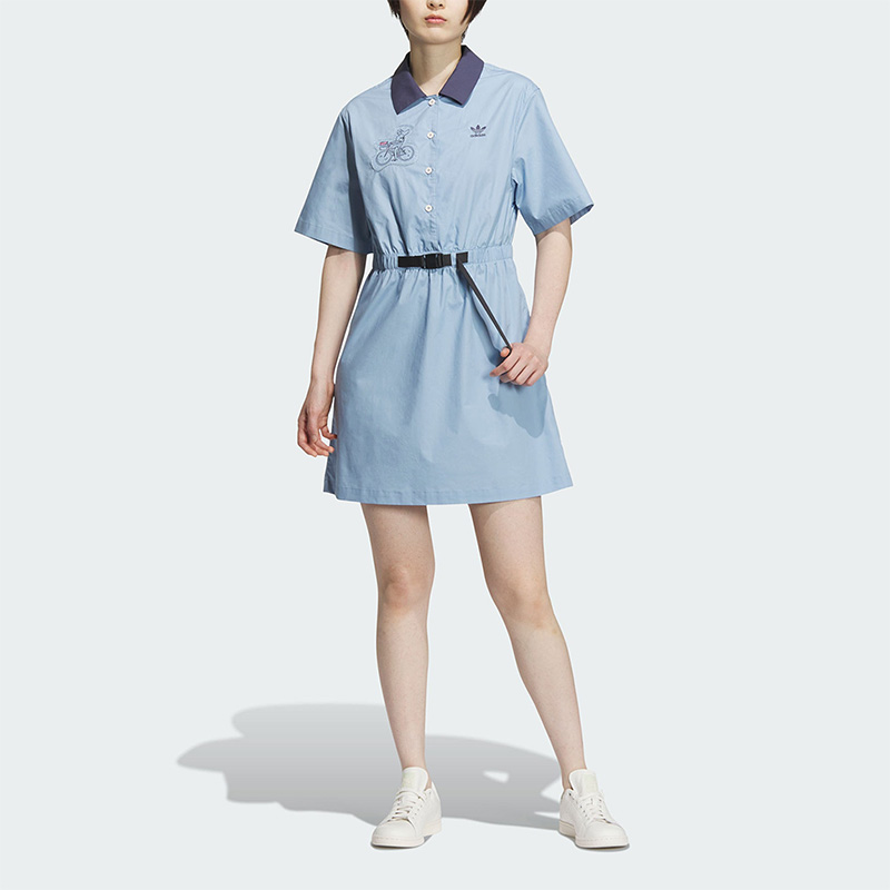 阿迪达斯三叶草女子短袖连衣裙