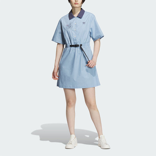 阿迪达斯三叶草女子短袖连衣裙