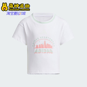 日常短袖 Adidas JL7575 GFX SSTEE小童侧开衩经典 阿迪达斯正品