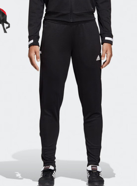 Adidas/阿迪达斯正品针织长裤新款男经典黑色训练运动长裤DW6858